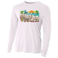 The Beach Is My Happy Place Vacation Summer Cooling Performance Long Sleeve Crew