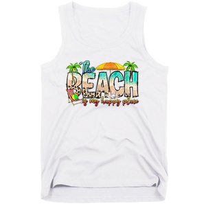 The Beach Is My Happy Place Vacation Summer Tank Top