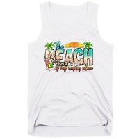 The Beach Is My Happy Place Vacation Summer Tank Top