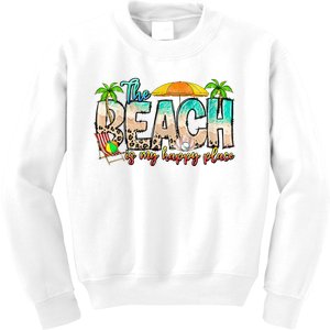 The Beach Is My Happy Place Vacation Summer Kids Sweatshirt