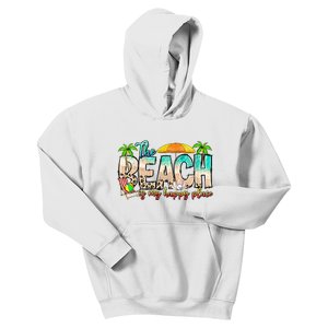 The Beach Is My Happy Place Vacation Summer Kids Hoodie