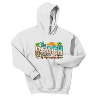 The Beach Is My Happy Place Vacation Summer Kids Hoodie