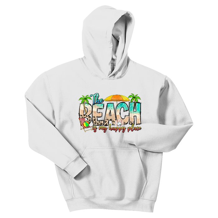 The Beach Is My Happy Place Vacation Summer Kids Hoodie