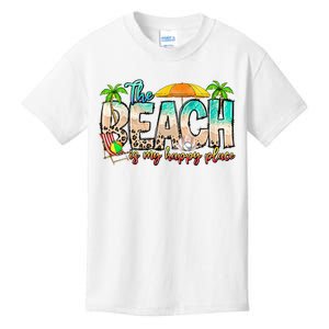 The Beach Is My Happy Place Vacation Summer Kids T-Shirt