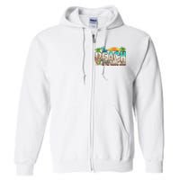 The Beach Is My Happy Place Vacation Summer Full Zip Hoodie