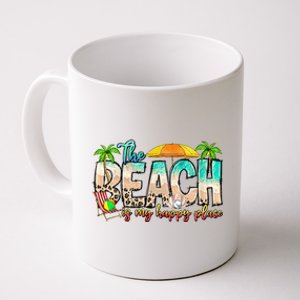 The Beach Is My Happy Place Vacation Summer Coffee Mug