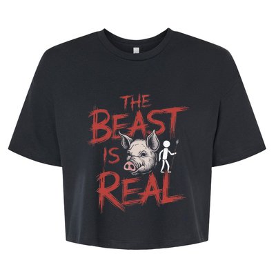 The Beast Is Real Lord Of The Flies Bella+Canvas Jersey Crop Tee