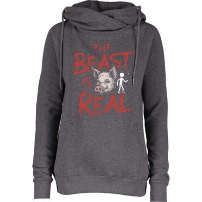 The Beast Is Real Lord Of The Flies Womens Funnel Neck Pullover Hood