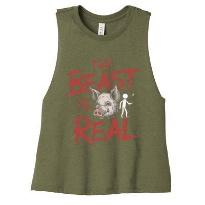 The Beast Is Real Lord Of The Flies Women's Racerback Cropped Tank