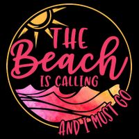 The Beach Is Calling And I Must Go Drawstring Bag