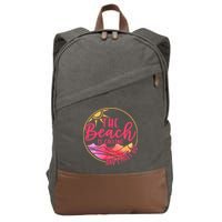 The Beach Is Calling And I Must Go Cotton Canvas Backpack