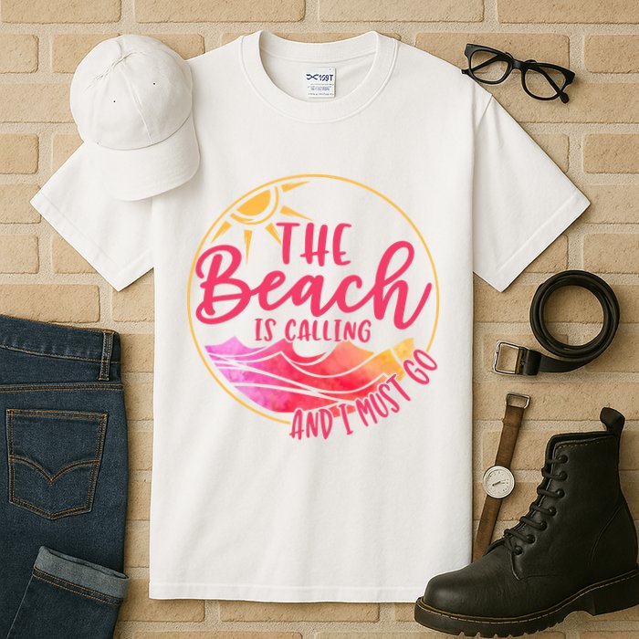 The Beach Is Calling And I Must Go Tall T-Shirt
