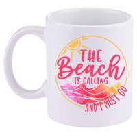 The Beach Is Calling And I Must Go 11oz C Handle Ceramic Mug