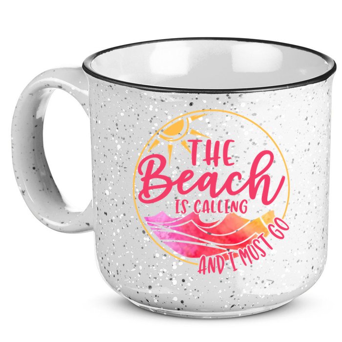 The Beach Is Calling And I Must Go 15oz Campfire Ceramic Mug