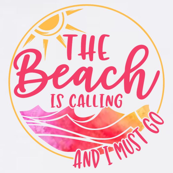 The Beach Is Calling And I Must Go Flat Bill Trucker Hat