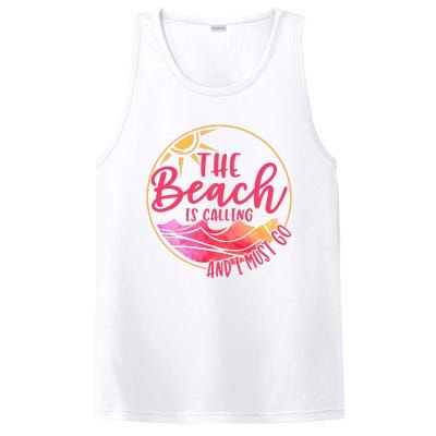 The Beach Is Calling And I Must Go PosiCharge Competitor Tank