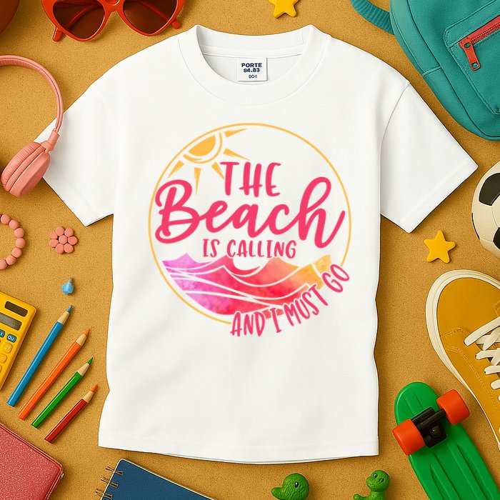 The Beach Is Calling And I Must Go Kids T-Shirt