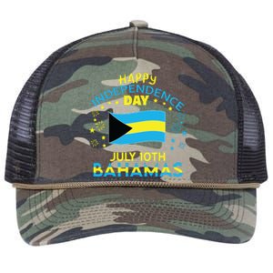 The Bahamas Independence Day Bahamian Pride The Bahamas Flag Retro Rope Trucker Hat Cap