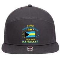 The Bahamas Independence Day Bahamian Pride The Bahamas Flag 7 Panel Mesh Trucker Snapback Hat