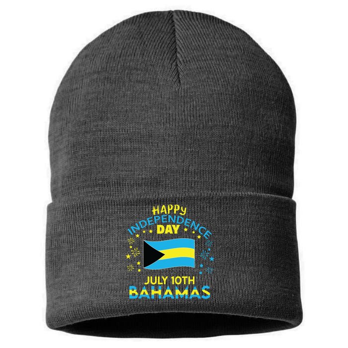 The Bahamas Independence Day Bahamian Pride The Bahamas Flag Sustainable Knit Beanie