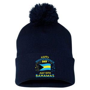 The Bahamas Independence Day Bahamian Pride The Bahamas Flag Pom Pom 12in Knit Beanie