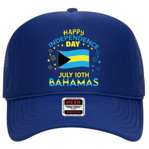 The Bahamas Independence Day Bahamian Pride The Bahamas Flag High Crown Mesh Back Trucker Hat