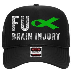 Traumatic Brain Injury Awareness Fu Traumatic Brain Injury High Crown Mesh Back Trucker Hat