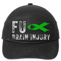 Traumatic Brain Injury Awareness Fu Traumatic Brain Injury 7-Panel Snapback Hat