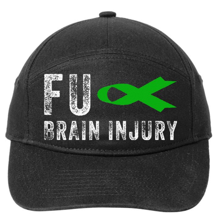 Traumatic Brain Injury Awareness Fu Traumatic Brain Injury 7-Panel Snapback Hat