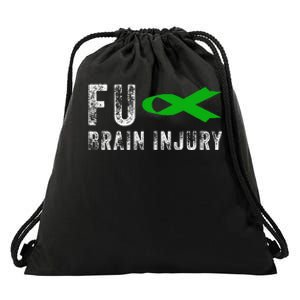 Traumatic Brain Injury Awareness Fu Traumatic Brain Injury Drawstring Bag