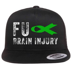 Traumatic Brain Injury Awareness Fu Traumatic Brain Injury Flat Bill Trucker Hat