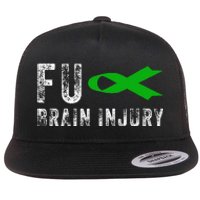 Traumatic Brain Injury Awareness Fu Traumatic Brain Injury Flat Bill Trucker Hat