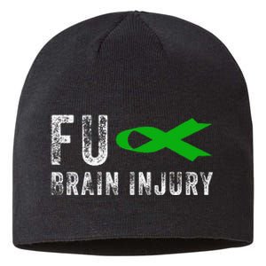 Traumatic Brain Injury Awareness Fu Traumatic Brain Injury Sustainable Beanie