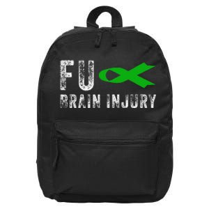 Traumatic Brain Injury Awareness Fu Traumatic Brain Injury 16 in Basic Backpack