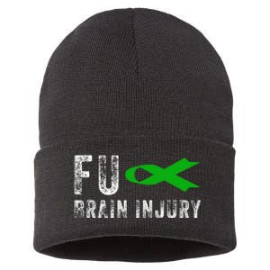 Traumatic Brain Injury Awareness Fu Traumatic Brain Injury Sustainable Knit Beanie