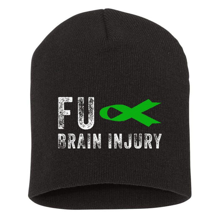 Traumatic Brain Injury Awareness Fu Traumatic Brain Injury Short Acrylic Beanie