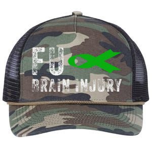 Traumatic Brain Injury Awareness Fu Traumatic Brain Injury Retro Rope Trucker Hat Cap