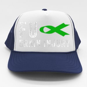 Traumatic Brain Injury Awareness Fu Traumatic Brain Injury Trucker Hat