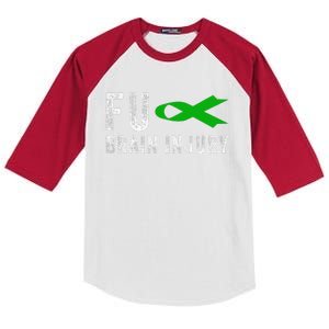 Traumatic Brain Injury Awareness Fu Traumatic Brain Injury Kids Colorblock Raglan Jersey