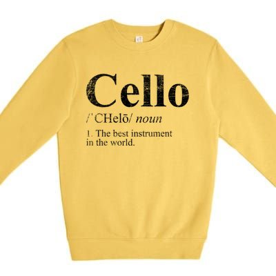 The Best Instrut In The World Cello Great Gift Premium Crewneck Sweatshirt