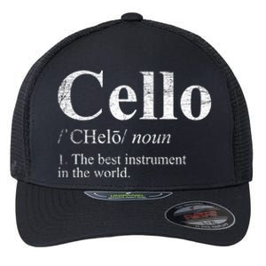 The Best Instrut In The World Cello Great Gift Flexfit Unipanel Trucker Cap