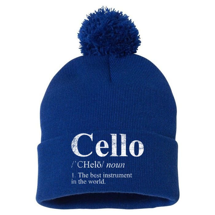 The Best Instrut In The World Cello Great Gift Pom Pom 12in Knit Beanie