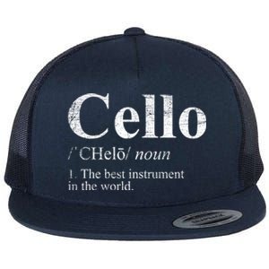 The Best Instrut In The World Cello Great Gift Flat Bill Trucker Hat