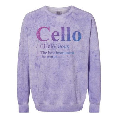 The Best Instrut In The World Cello Great Gift Colorblast Crewneck Sweatshirt