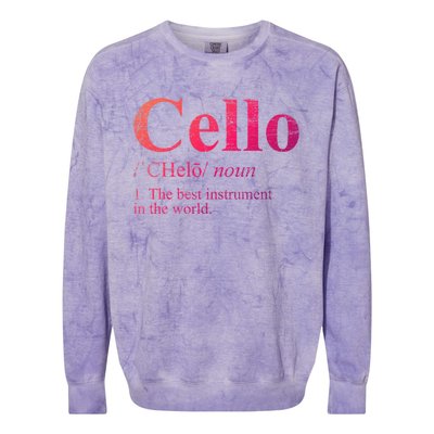 The Best Instrut In The World Cello Great Gift Colorblast Crewneck Sweatshirt