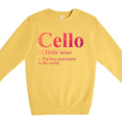 The Best Instrut In The World Cello Great Gift Premium Crewneck Sweatshirt