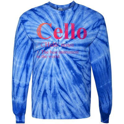 The Best Instrut In The World Cello Great Gift Tie-Dye Long Sleeve Shirt