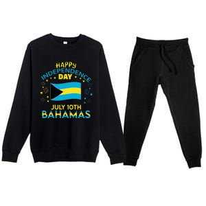 The Bahamas Independence Day Bahamian Pride The Bahamas Flag Premium Crewneck Sweatsuit Set