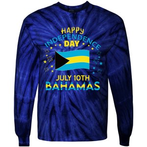 The Bahamas Independence Day Bahamian Pride The Bahamas Flag Tie-Dye Long Sleeve Shirt