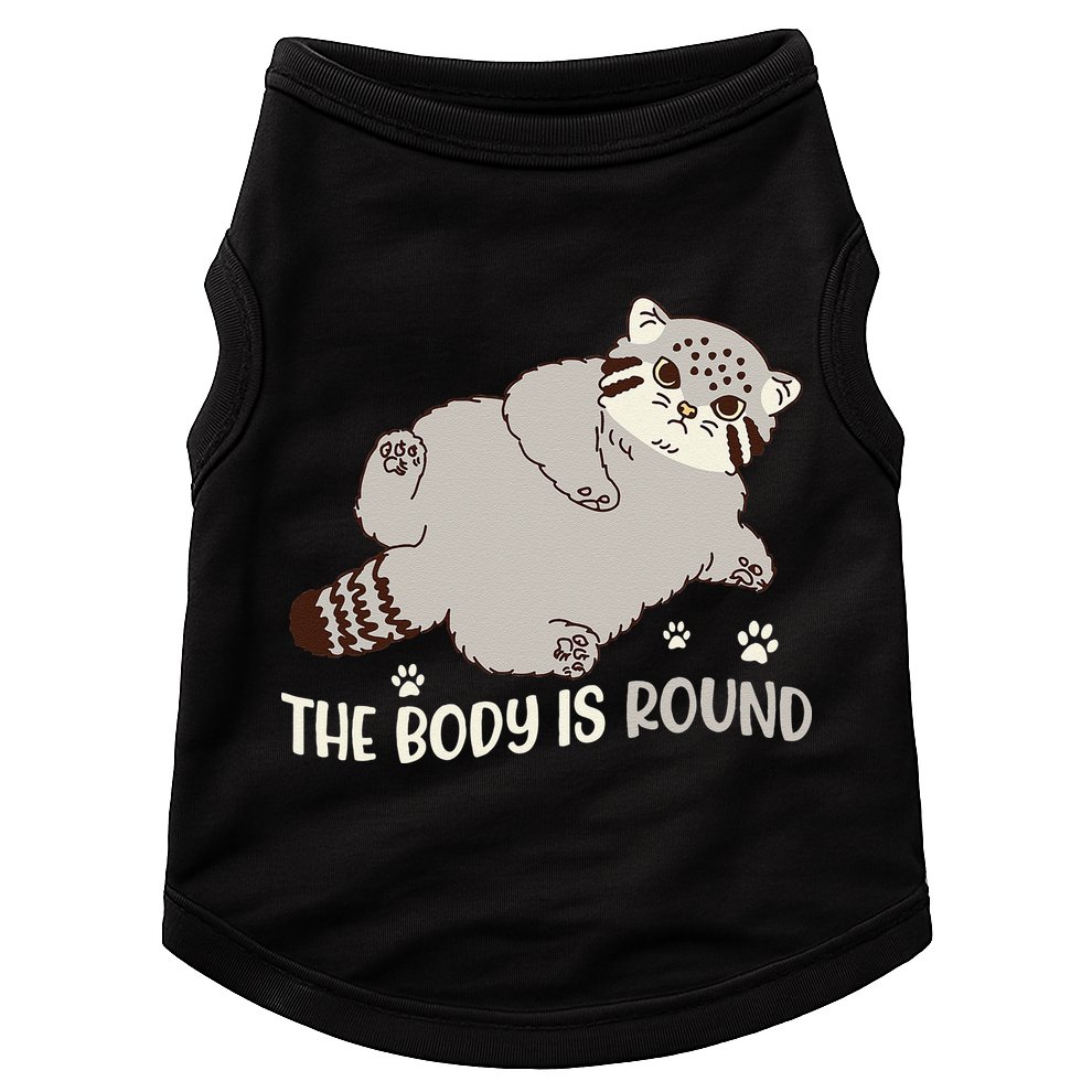 The Body Is Round Pallas Cat Funny Cute Pallas Cat Lover Doggie Tank